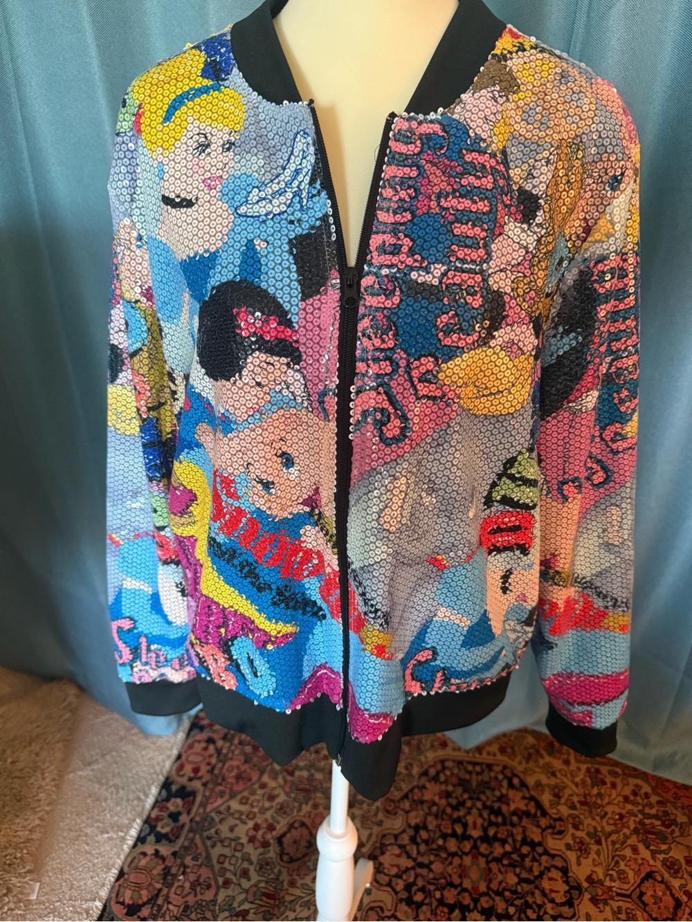 Disney Sequin Multi-Color Bomber Jacket